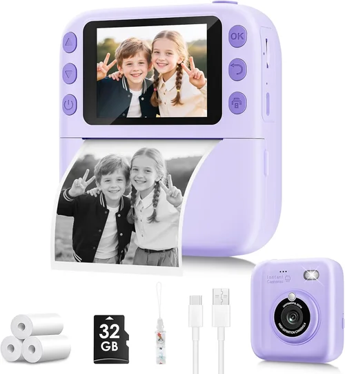 Instant Print Camera for Kids,
