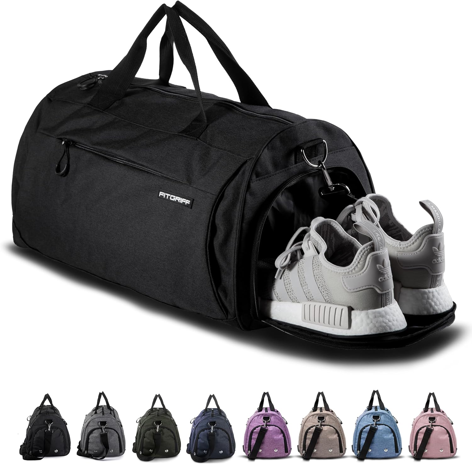 Fitgriff® Gym Bag with Shoe & Wet Compartment – Travel & Fitness Duffe