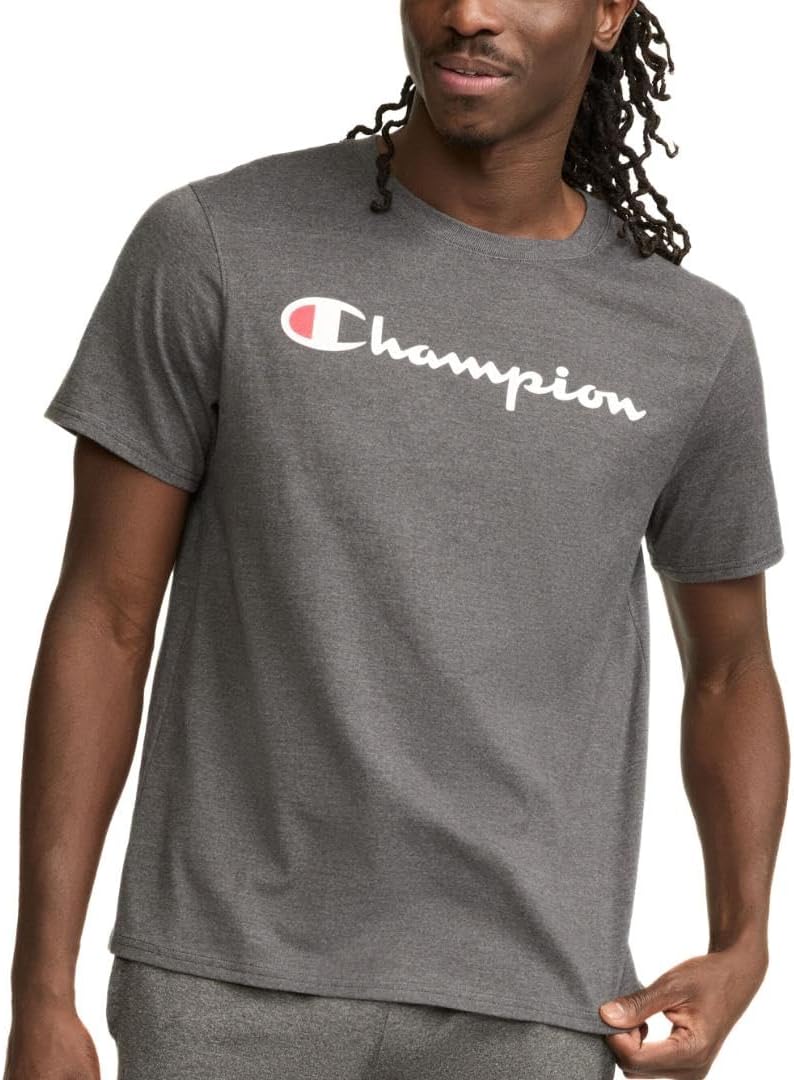 Champion Men's Classic Script Graphic Short Sleeve T-Shirt in Regular 