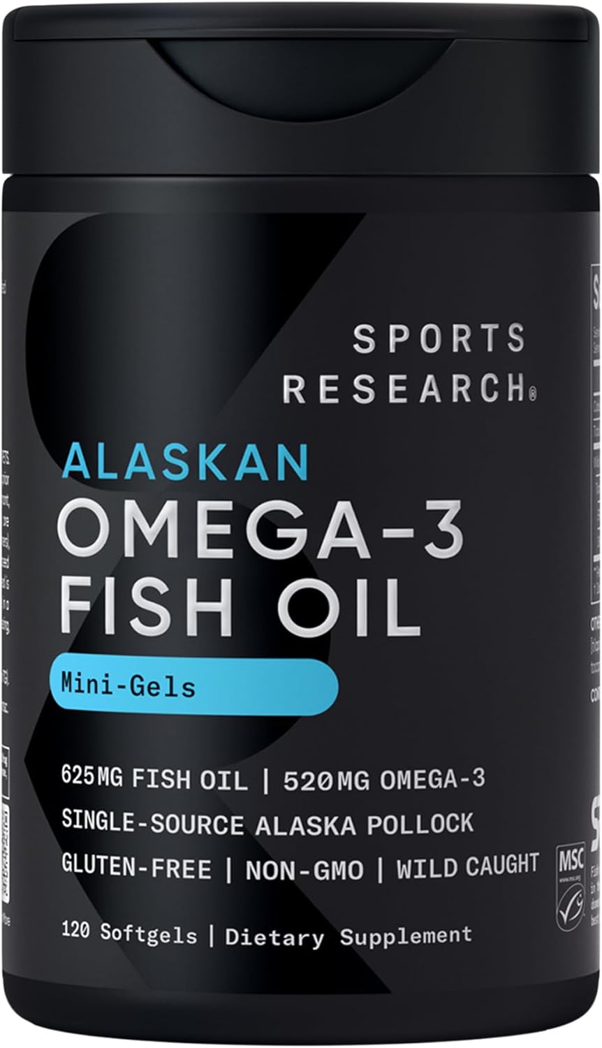 Mini-Softgel Omega-3 Fish Oil – Wild Alaska Pollock, Burpless & MSC Ce