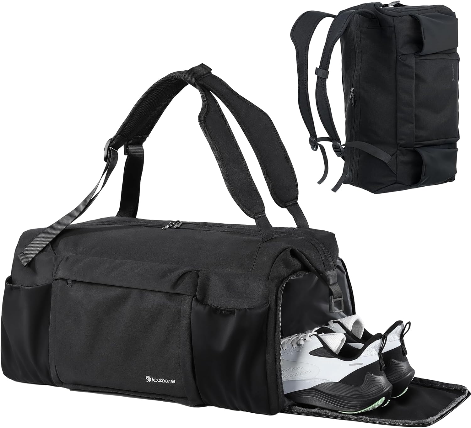 Convertible Gym Backpack with Shoes & Wet Pocket – Waterproof Weekende
