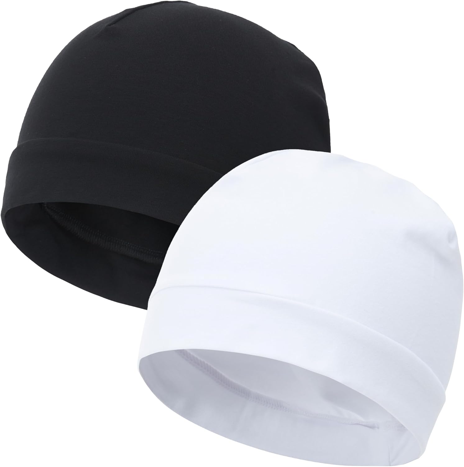 Vidsel 100% Breathable Cotton Skull Caps for Men & Women, Soft Sleep H