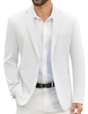 COOFANDY White Blazer Men Casual Blazers Jackets Lightweight Sport Coat Two Button Sport Coat