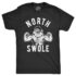 Mens North Swole T Shirt Funny Workout Santa Christmas Graphic Novelty Fitness Tee Funny T Shirts Christmas Apparel for Men Cool Fitness Short Sleeve Red – XXL