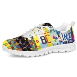 Mumeson Women Be Kind License Plate Print Trainers Lightweight Sport Sneaker Sport Running Shoes US 11