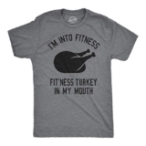 Mens Fitness Turkey in My Mouth T Shirt Funny Thanksgiving Thankful Graphic Funny T Shirts Thanksgiving Apparel for Men Cool Fitness Short Sleeve Novelty Dark Grey 3XL
