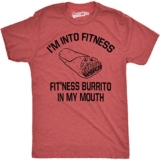 Mens Fitness Burrito Funny Gym T Shirt Sarcasm Hilarious Workout Novelty Tees Funny T Shirts Food Apparel for Men Cool Fitness Short Sleeve Novelty Tees Red 5XL