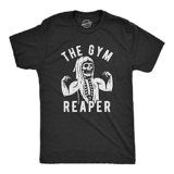Mens The Gym Reaper T Shirt Funny Grim Reaper Funny Fitness Halloween Workout Tee Funny T Shirts Halloween Apparel for Men Cool Fitness Short Sleeve Black L