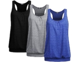 Beyove Workout Tops for Women Yoga Tank Tops Muscle Tank Athletic Shirs Workout Clothes (Pack of 3)