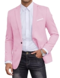 Men’s Sport Coats Men’s Casual Suit Jacket for Men Pink Mens Western Blazer Jacket Sport Coat for Men Mens Wedding Blazer