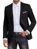 Black Blazer for Men Western Sport Coats for Men Black Casual Men’s Blazer Jacket Slim Fit Sport Coats for Men Wedding Prom