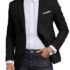 PJ PAUL JONES Sport Coat for Men Lightweight Slim Fit Sport Coat Regular Fit Linen Sport Jacket Dark Blue