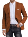 Men’s Sport Coats Men’s Casual Suit Jacket for Men Orange Mens Western Blazer Jacket Sport Coat for Men Mens Wedding Blazer