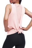 Mippo Womens Workout Tops Yoga Running Tank Tennis Exercise Tops Muslce Tank Sleeveless Workout Clothes Pink M