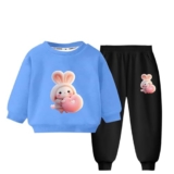 Children Boy Girl Outfit Activewear Set Tops Trousers Pants Outfits Sweatshirts Activewear Set for Child Pullover Cute Animal 2 Piece Outfit Activewear Set 3 Years