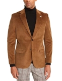 HUUTOE Blazer Jacket for Men Corduroy Jacket Men Brown Corduroy Mens Sport Coat Men’s Blazer Sport Coat Small