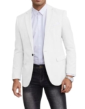 EMERAIDVLN Mens Western Sport Coat White Sport Jacket for Men Linen Blazer Men Western Summer Mens Blazer XX-Small