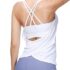 MotoRun Workout Tank Tops Activewear Built in Bra Strappy Yoga Tops Athletic Open Back Shirts Activewear for Women Camel Small