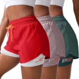 YOAKUKA Women’s 2 in 1 Workout Shorts 3 Piece Gym Workout Yoga Running Biker Tennis Skirts Clothes Summer