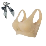 Hanaus Bra, Hanahome Bra, Hanahome Sports Bra, Breathable Sports Bra, Breathable Cool Liftup Air Bra (Skin, XX-Large)