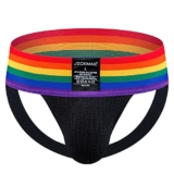 JOCKMAIL Mens Briefs Jockstrap Athletic Supporter Men Jockstrap Rainbow Men Sport Underwear Jockstrap for Gym Sport