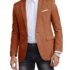 EMERAIDVLN Mens Western Sport Coat Blue Sport Jacket for Men Linen Blazer Men Western Summer Mens Blazer XX-Small