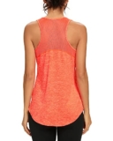 Quccefods Workout Tank Tops for Women Sleeveless Athletic Yoga Shirts Mesh Racerback Tank Tops Gym Workout Clothes Orange