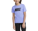 Nike Boy’s Sportswear Graphic T Shirt (Blue/Black Nike, Large)