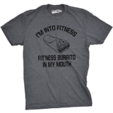 Mens Fitness Burrito Funny Gym T Shirt Sarcasm Hilarious Workout Novelty Tees Funny T Shirts Cinco De Mayo Apparel for Men Cool Fitness Short Sleeve Dark Grey 3XL
