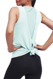 Mippo Womens Workout Tops Yoga Tank Running Shirts Muslce Tank Sleeveless Workout Shirts Gym Clothes Mint Green XL