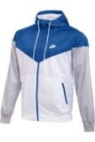 Nike Sportswear Windrunner Hooded Windbreaker Men’s Jacket (Royal/White, X-Large)