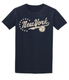 J2 Sport Unisex New York Baseball T-Shirt – Men & Women Short Sleeve Sport Shirt
