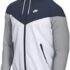 Nike Sportswear Windrunner Hooded Windbreaker Men’s Jacket (Navy/White, XX-Large)