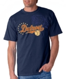J2 Sport Unisex Retro Detroit Tiger Baseball T-Shirt – Men & Women Sport Shirt Navy