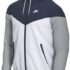 NIKE TEAM MEN’S WINDRUNNER JACKET Hooded Windbreaker (Navy/White, XX-Large)