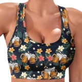 MSBHH Sports Bras for Women Sports Bra Womens Sports Bras Funny Print Workout Sport Bra Funny Sports Bra Seamless Sports Bra for Women Cute Outfit Apparel Gifts Fitness Bras Athletic Fashion, Small