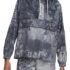Nike Women’s Sportswear Woven Wave Dye Pullover Windbreaker Jacket, Gridiron/Diffused Blue, M Regular US