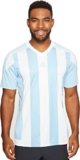 Adidas Mens Adidas Soccer Men’s Striped jersey, Clear Blue/White, X-Large