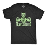 Mens Frankenstud T Shirt Funny Fitness Workout Frankenstein Halloween Graphic Tee Funny T Shirts Halloween Apparel for Men Cool Fitness Short Sleeve Black XL