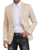 Champagne Blazer for Men Western Sport Coats for Men Champagne Casual Men’s Blazer Jacket Slim Fit Sport Coats for Men Wedding Prom