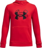 Under Armour Boys’ Armour Fleece Hoodie (Red/Black, Large)