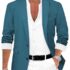 Mens Casual Sport Coat Blazer for Men Two Buttons Lightweight Business Jackets for Men Sport Coats for Men Wedding Prom Royal Blue