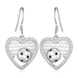 Soccer Earrings 925 Sterling Silver Sport Earrings for Women Sport Soccer Gifts for Women