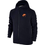 Nike Air Boys Full Zip Hoodies (3T Toddler, Black (K4G) / Heather Grey/Orange)